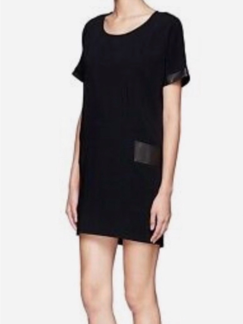 RAG & BONE BARNEYS NY Black Shift Dress 100% Lamb Leather XS